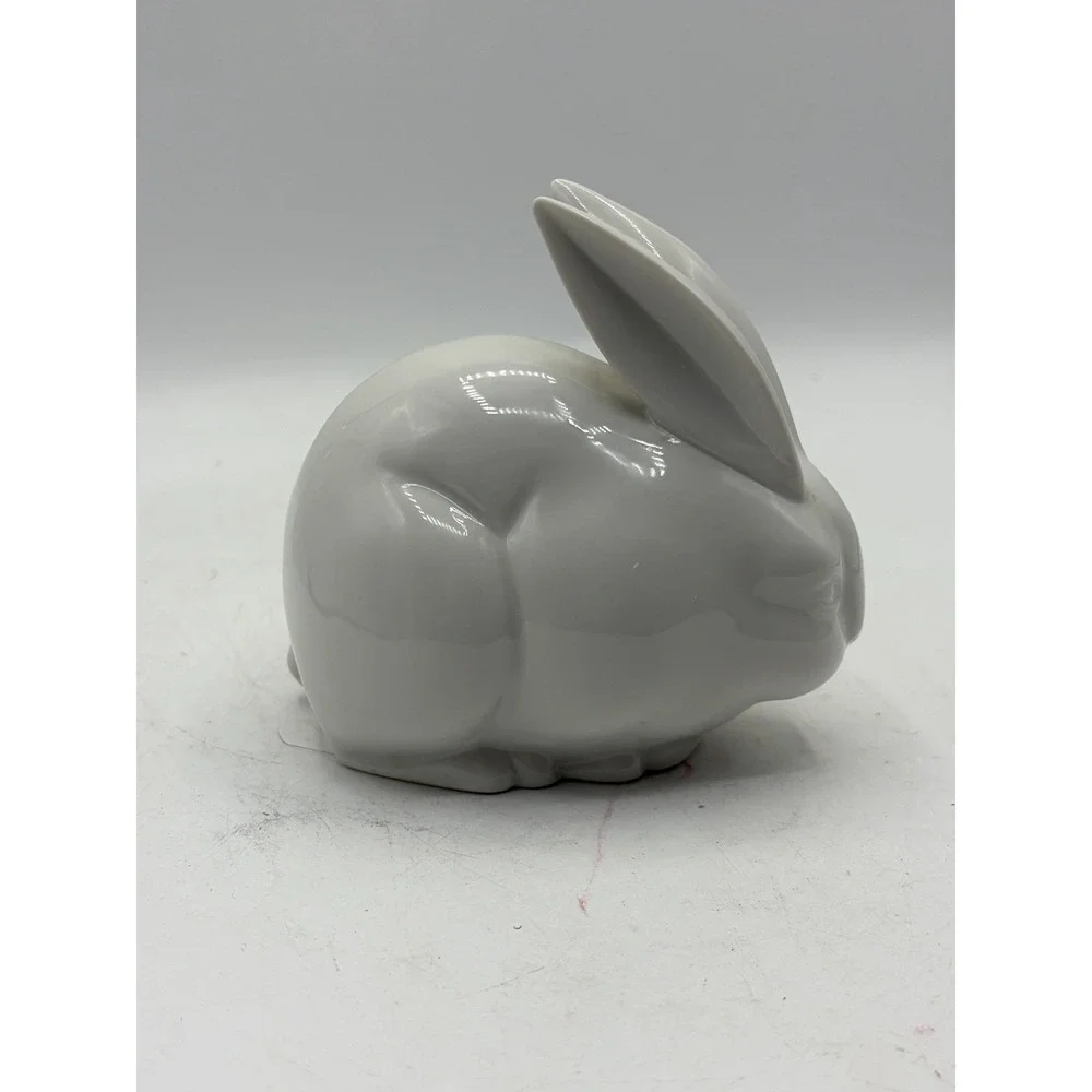 Vintage White Porcelain Bunny Rabbit Figurine Made in Japan Easter Decor